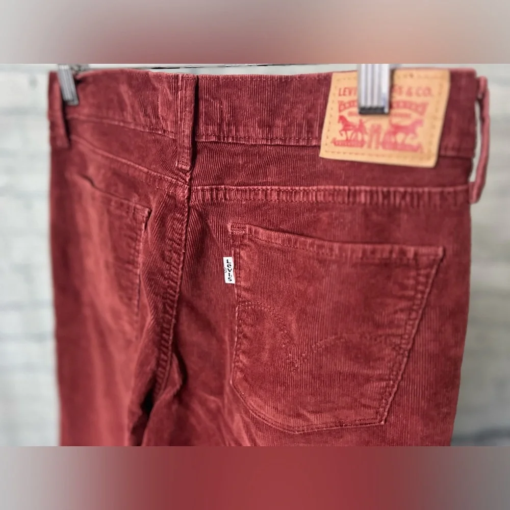 Levis 710 Super Skinny Corduroy Jeans | Rust Red | Sz Womens 28 - Picture 10 of 16